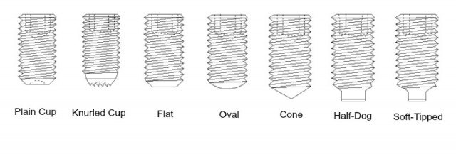 Set Screw Point Styles and Their Use